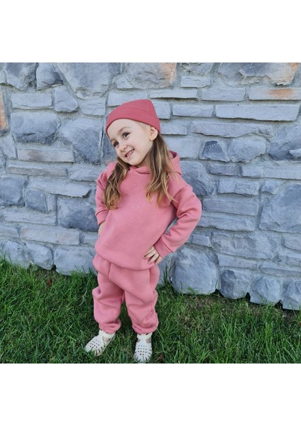 Çocuk Alt Üst Eşofman Kapüşonlu Kalın Kumaş Ikili Takım - Üç Iplik Şardonlu modelleri