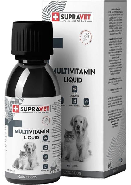Kedi Köpek Sağlığı Için Multi Vitamin Sıvı Damla 100 ml
