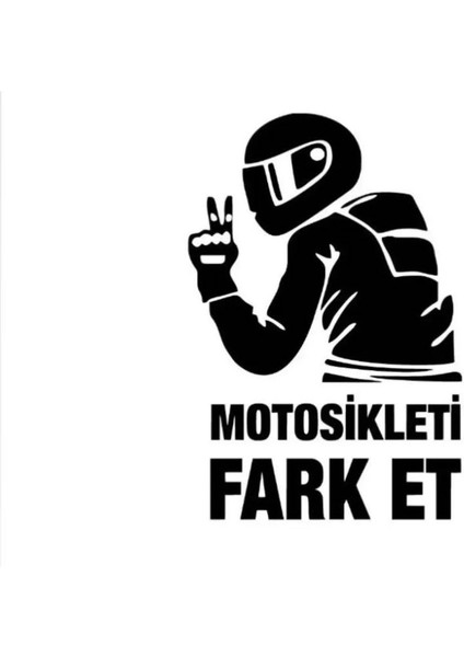 Motorsikleti Fark Et 15 x 9 cm Oto Sticker Motorsiklet Sticker