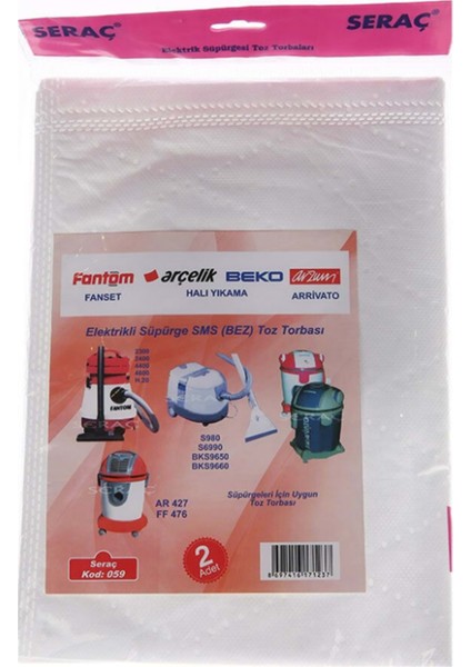 Elektrikli Süpürge Toz Torbası Fantom 3 Lü ROYALEKS-68789