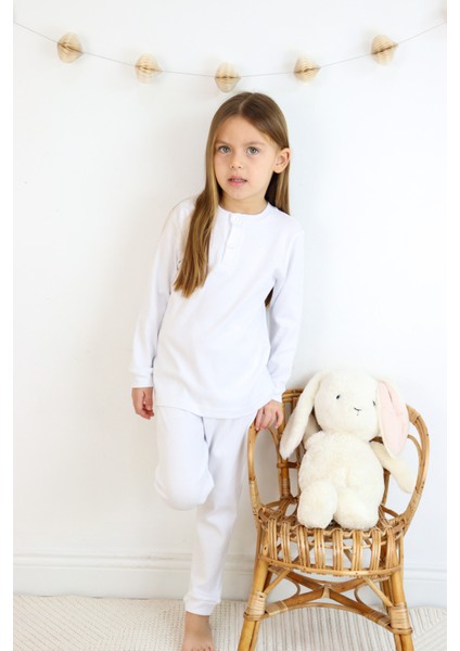 Harika Kids Kız-Erkek () Çocuk Interlok Kumaş Orta Kalınlıkta Pamuklu Pijama Takımı