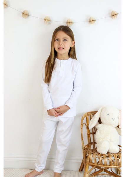 Harika Kids Kız-Erkek () Çocuk Interlok Kumaş Orta Kalınlıkta Pamuklu Pijama Takımı