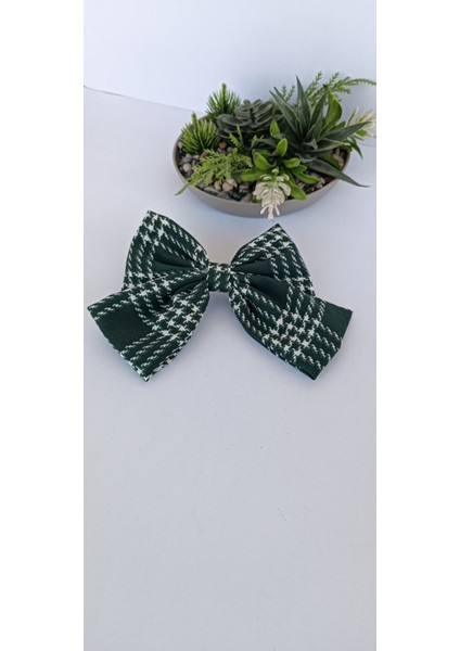 Kadın Fiyonk Otomatik Saç Tokası Yeşil Renk