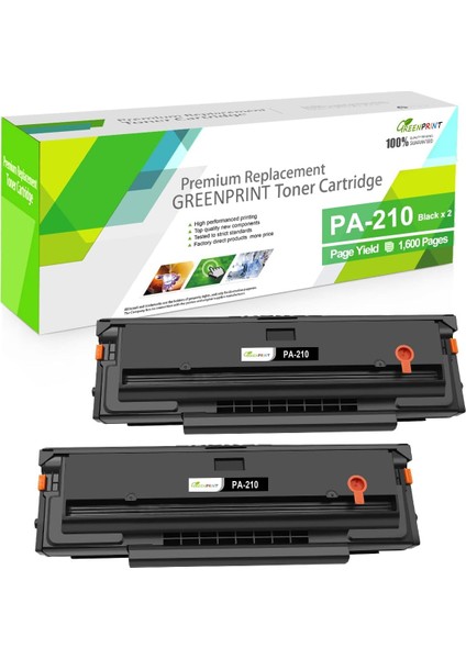 PA-210 PA210 Pa 210 1600 Pages 2 Blacks For P2500W P2502W P2508W M6500NW M6500N M6500W M6550NW M6552NW M6558NW M6600N M6600NW M6602NW M6608NW 2ADET