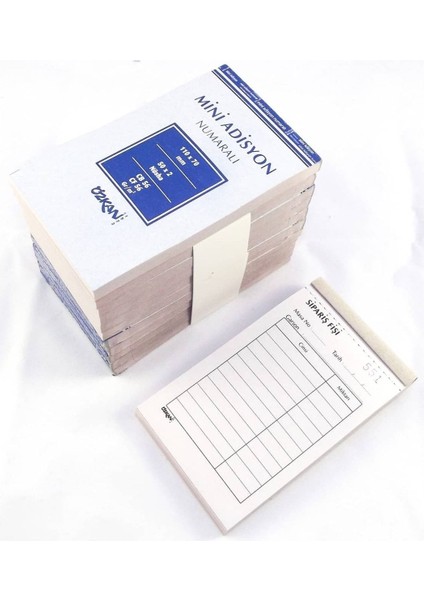 Adisyon Fişi Mini Numaralı G2217 "10 Adet"