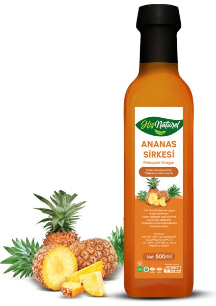 Organik Yıllanmış Ananas Sirkesi Doğal Fermantasyon 2'li 500 Ml. fiyatları