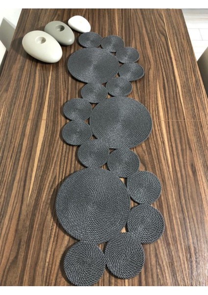 Antrasit Runner / Masa / Salon Sehpa Örtüsü 105 x 34 cm