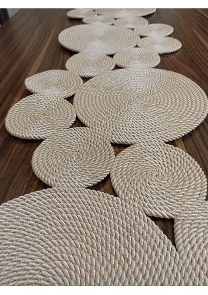 Krem Runner / Masa / Salon Sehpa Örtüsü 140*35 cm modelleri