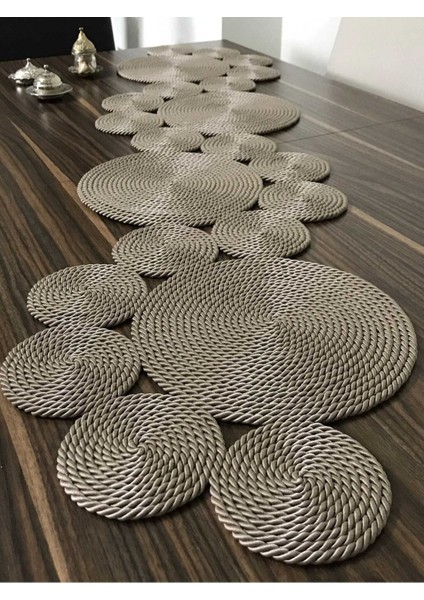 Koyu Vizon Runner / Masa / Salon Sehpa Örtüsü (140 x 35)