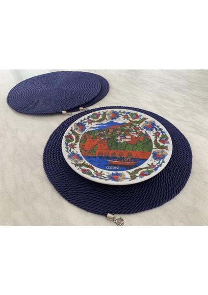 4 Adet 32 cm Lacivert Supla / Amerikan Servis