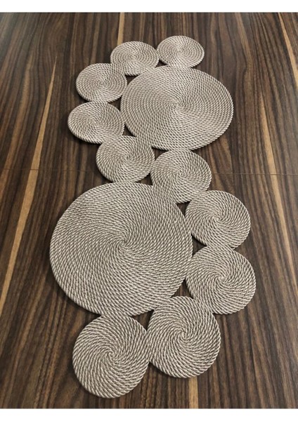 Koyu Vizon Runner / Masa / Konsol/Sehpa Örtüsü 75*34 cm