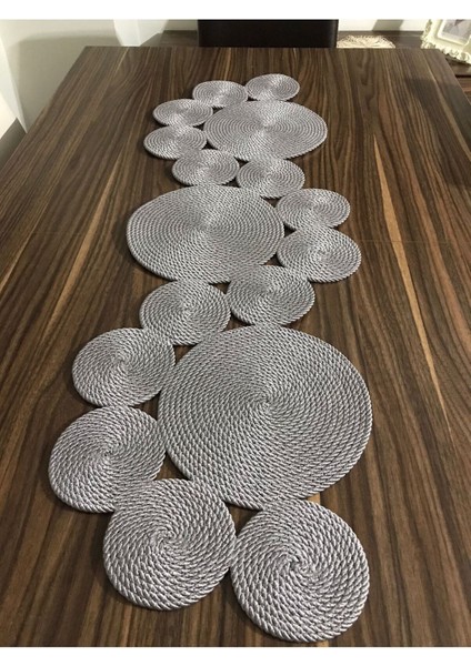 Gri Runner (120/25 cm )/ Masa / Salon Sehpa Örtüsü