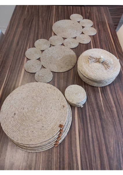 Hasır Runner & Supla / Amerikan Servis & Bardak Altlığı & Dekoratif Sepet Takımı fırsatları