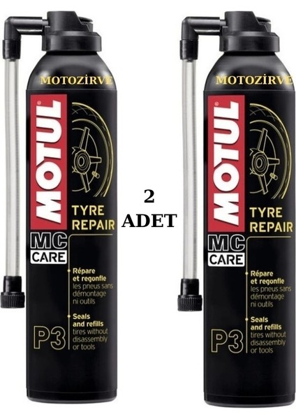 P3 Tyre Repair Lastik Tamir Şişirme Köpüğü 300 ml (2 Adet)