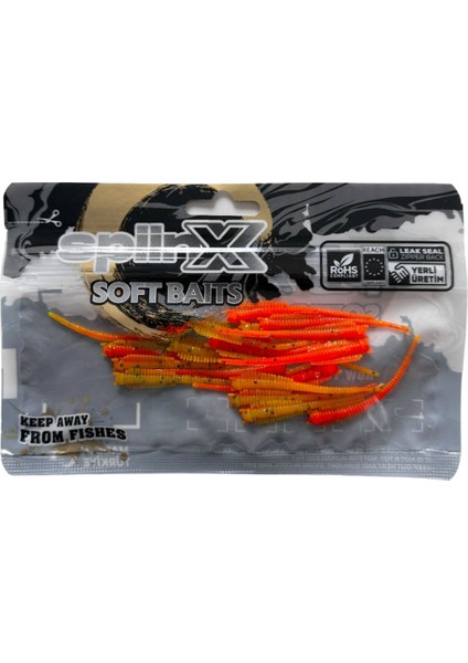 Sandworm 6cm 18P Fire Tiger Lrf Silikon Sahte Yem