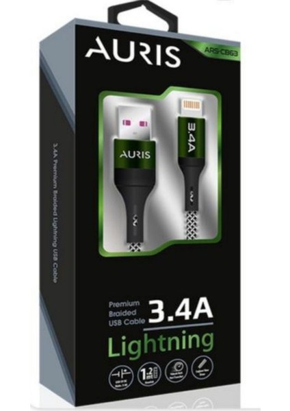 3.4A Usb Lighting Kumaş Örgülü Kablo