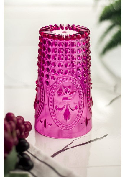 Akrilik Pembe Tekli Uzun Bardak & Su Meşrubat Bardağı 750 ml ( Büyük Boy & Cam Değildir )