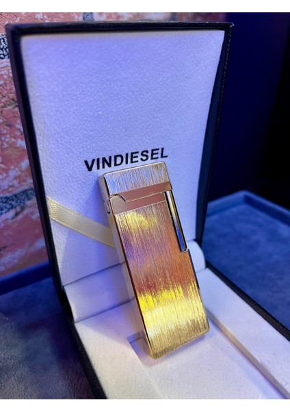 Dupont Model Özel Kutulu Taşlı ve Gazlı Lüks Metal Çakmak