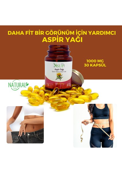 Aspir Yağı Kapsülleri Doğal Enerji, Desteği ve Sağlıklı Yaşam – 1000 Mg 30 Adet Kapsül