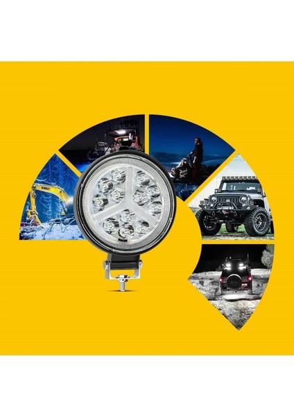 Oto Çizgi Off Road  LED Çalışma Lambası Drl Sarı Renk Sinyal  Çakarlı Flash Arazi Aracı  Tır Kamyon Tekne Sis Farı