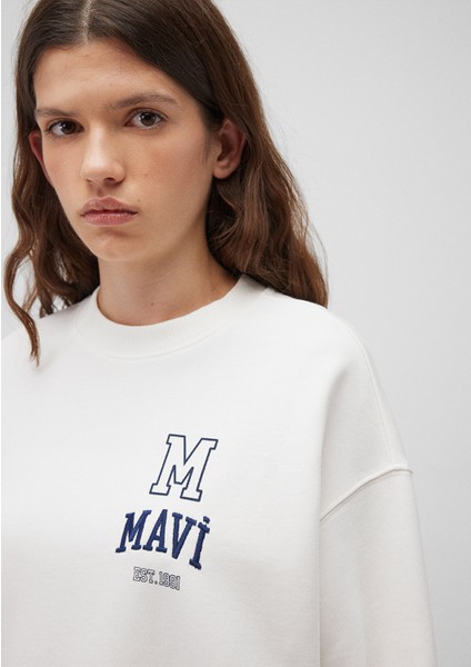 Logo Baskılı Beyaz Sweatshirt 1S10148-70069 indirimleri
