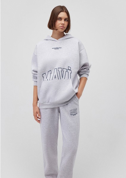 Logo Baskılı Gri Sweatshirt 1S10149-85438