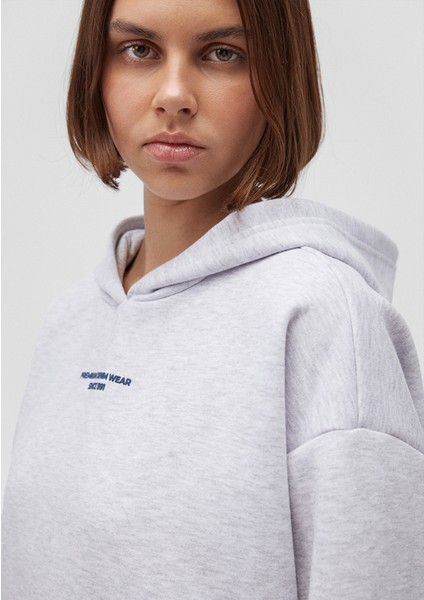 Logo Baskılı Gri Sweatshirt 1S10149-85438