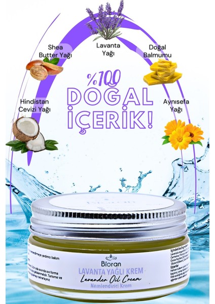 Lavanta Yağlı Yoğun Bakım Kremi 40 Ml.%100 Doğal Nemlendirici