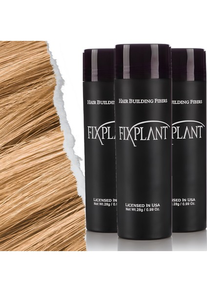 Fıxplant Saç Dolgunlaştırıcı 3 Şişe Topik 84 Gr. | Seyrek Saçlar Için Saç Tozu | Saç Fiberi