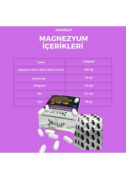 Mag Magnezyum Malat + Sitrat + Taurat + Bisglisinat 30 Tablet