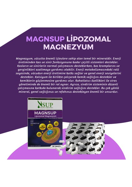 Mag Magnezyum Malat + Sitrat + Taurat + Bisglisinat 30 Tablet