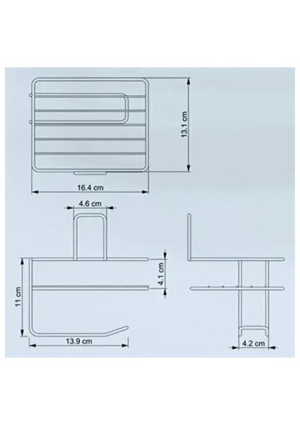 Tuvalet Kağıdı Tutacağı Siyah Modern Metal Tasarım Yapışkanlı Yedek Raf