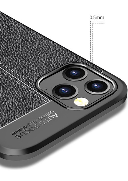 Iphone 12 Kılıf Focus Derili Silikon - Siyah 13 fırsatları