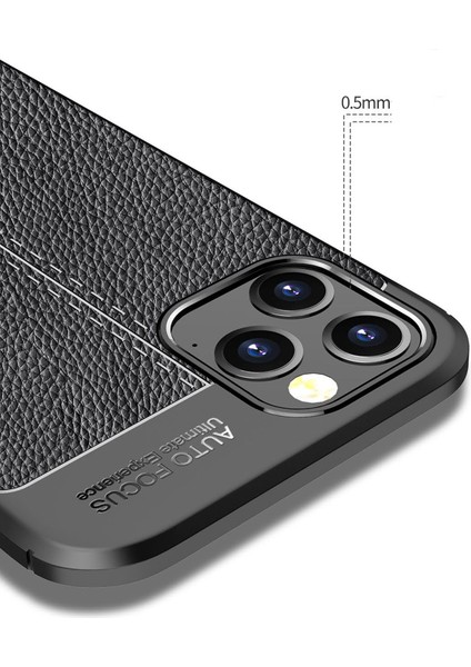 Iphone 12 Pro Max Kılıf Focus Derili Silikon - Siyah 13 fırsatları