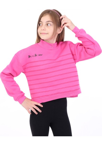 Kız Çocuk Baskılı Sweatshirt