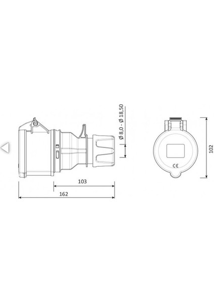 (BC1-3505-2312) Cee Norm 5*32A Uzatma Priz fiyatları