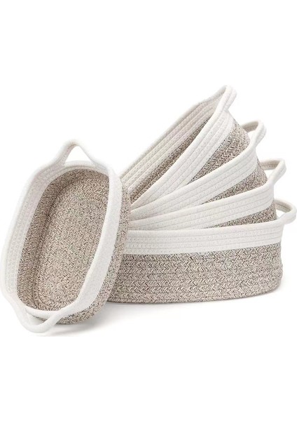 Beş Set Pamuklu Halat Saklama Sepeti Ev Tipi Saklama Sepeti (Yurt Dışından)