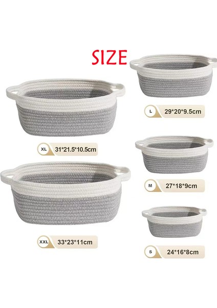 Beş Set Pamuklu Halat Saklama Sepeti Ev Tipi Saklama Sepeti (Yurt Dışından) fiyatları