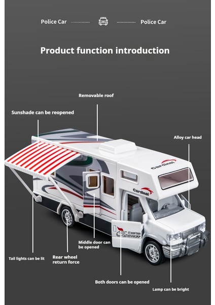 Seyahat Karavanı Model Süsleri Oyuncak Araba Simülasyonu (Yurt Dışından)