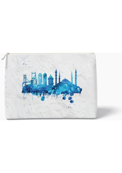 Istanbul Silüeti Makyaj Çantası 25x18