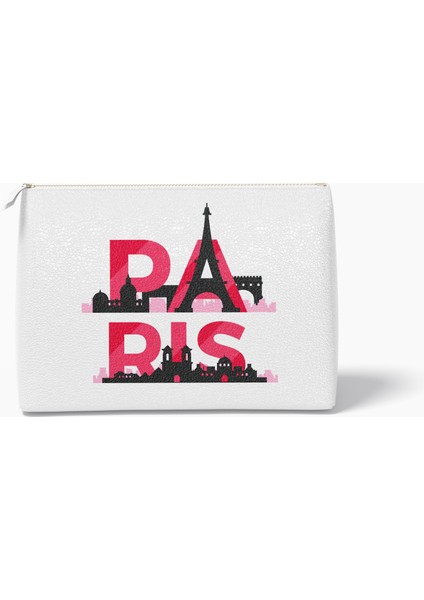 Paris Yazı Makyaj Çantası 25x18