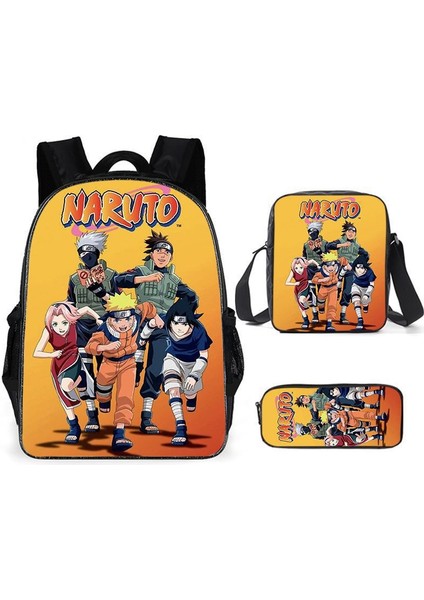 Naruto Shippuden Squad 17" Seyahat Okulu Dizüstü Sırt Çantası 3 Parça Sırt Çantası Seti (Yurt Dışından) modelleri