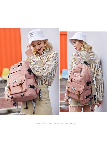 17 Inch High School Student Large Capacity Backpack Laptop Bag With USB Charging, Travel Casual Daypack (Yurt Dışından) modelleri