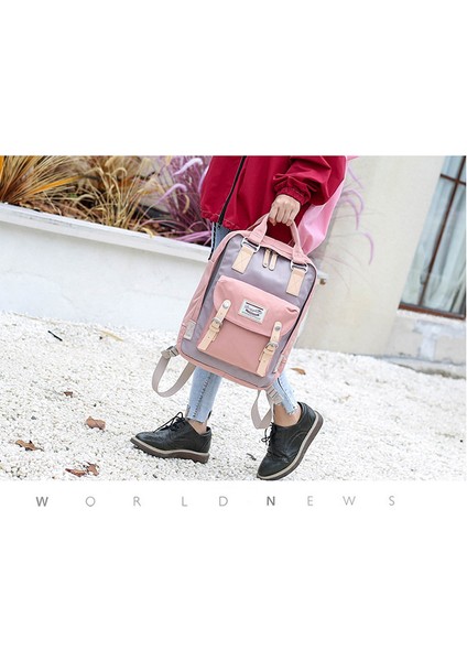 15 Inç Colorblock Büyük Kapasiteli Sırt Çantası (Yurt Dışından) fırsatları