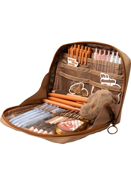 Öğrenci Kalem Kutusu, 90° Geniş Açılan Ağız 10 Katlı Büyük Kapasiteli Depolama Kırtasiye Kalem Kutusu (Yurt Dışından) fiyatları