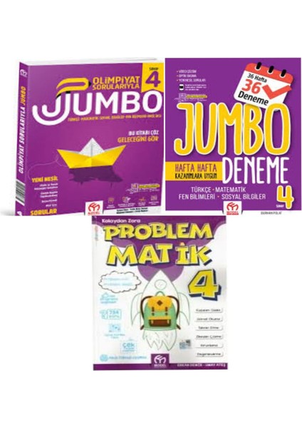 Model Eğitim Yayıncılık 4.sınıf Olimpiyat Sorularıyla Jumbo Soru Bankası+ Tüm Dersler Deneme ve Problematik Kolaydan Zora