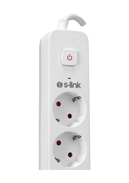 S-link SPG501S 1.5m 1.5mm 100% Bakır 750 Joule 5 li Anahtarlı Akım Korumalı Priz