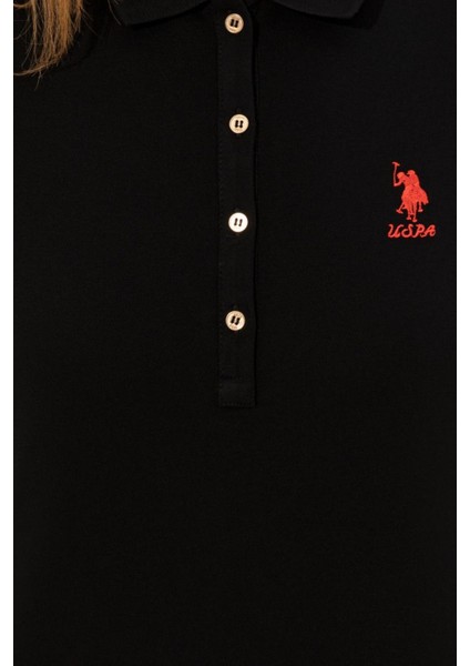 Kadın Siyah Basic Polo Yaka T.shırt fiyatları