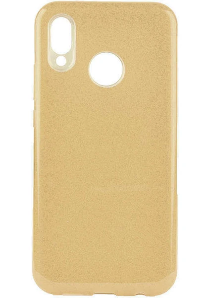 Cepte Aksesuar Huawei Y9 2019 Kılıf Shining Silikon - Gold