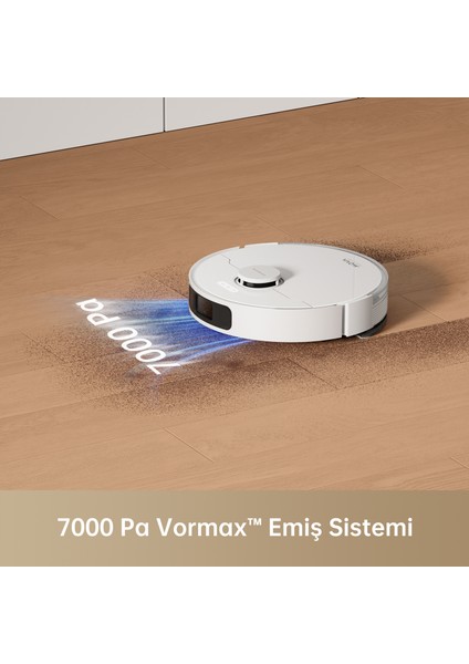 S10 Robot Süpürge ve Paspas, 7,000PA Vormax™ Emiş, Vibroturbo™ Paspaslama Sistemi, Akıllı Halı Temizleme, Yükseltilebilir Tam Kauçuk Silindirik Fırça